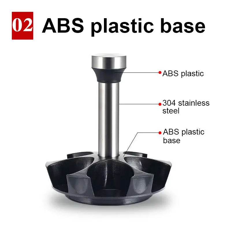 Rotating Spice Jar Set - Glass Seasoning Organizer with Rack for Kitchen Storage - ZOOMNSTORE