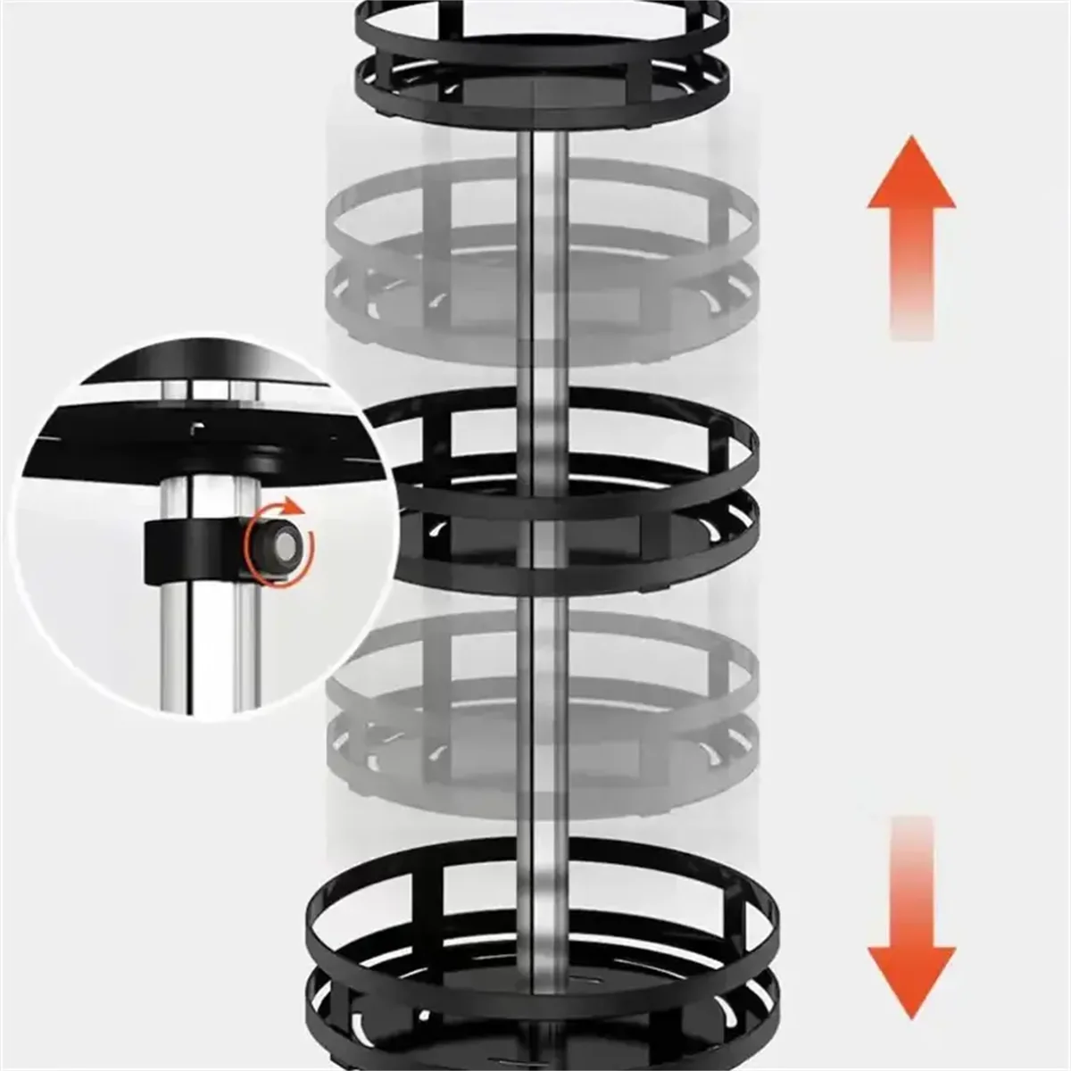 Spice Rack Organizer - 360° Rotating Stainless Steel Kitchen Cabinet Organizer Tray - ZOOMNSTORE