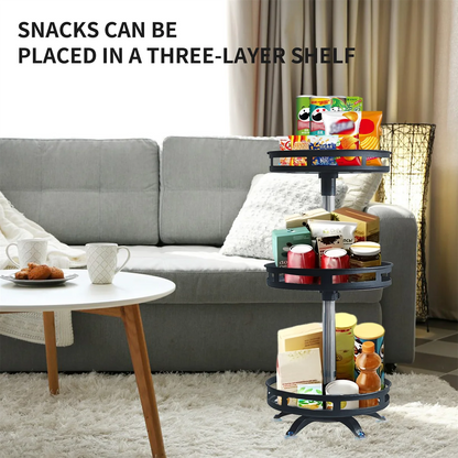 Spice Rack Organizer - 360° Rotating Stainless Steel Kitchen Cabinet Organizer Tray - ZOOMNSTORE