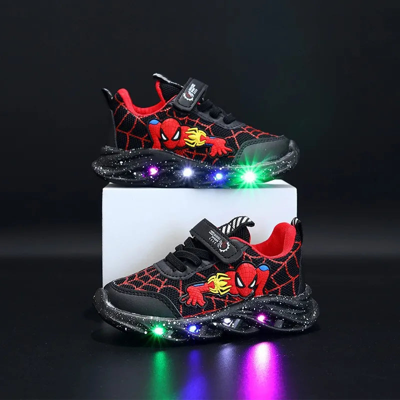 Spider-Man LED Sneakers for Boys - Spring Casual Sports Shoes - ZOOMNSTORE