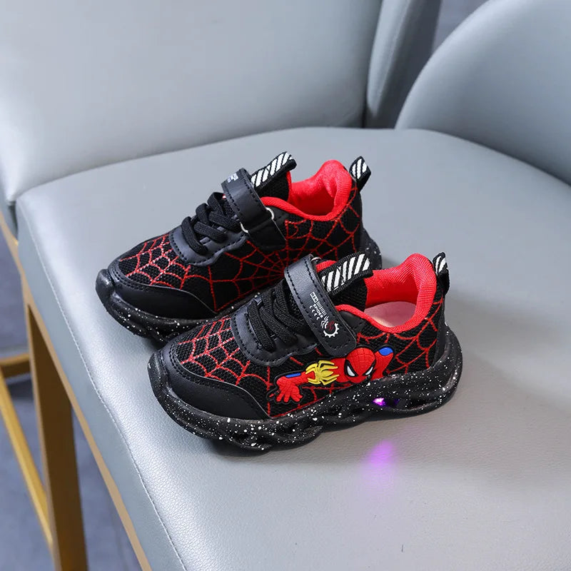 Spider-Man LED Sneakers for Boys - Spring Casual Sports Shoes - ZOOMNSTORE