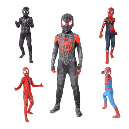 Superhero Spiderman Costume Set - Iron Miles Venom Bodysuit for Halloween  Christmas Cosplay - ZOOMNSTORE