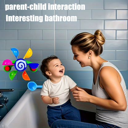 1pc Spinning Bath Toy Windmill, Fun Bathtime Sensory Play for Baby Boys & Girls, Ideal Birthday Christmas Gift - ZOOMNSTORE