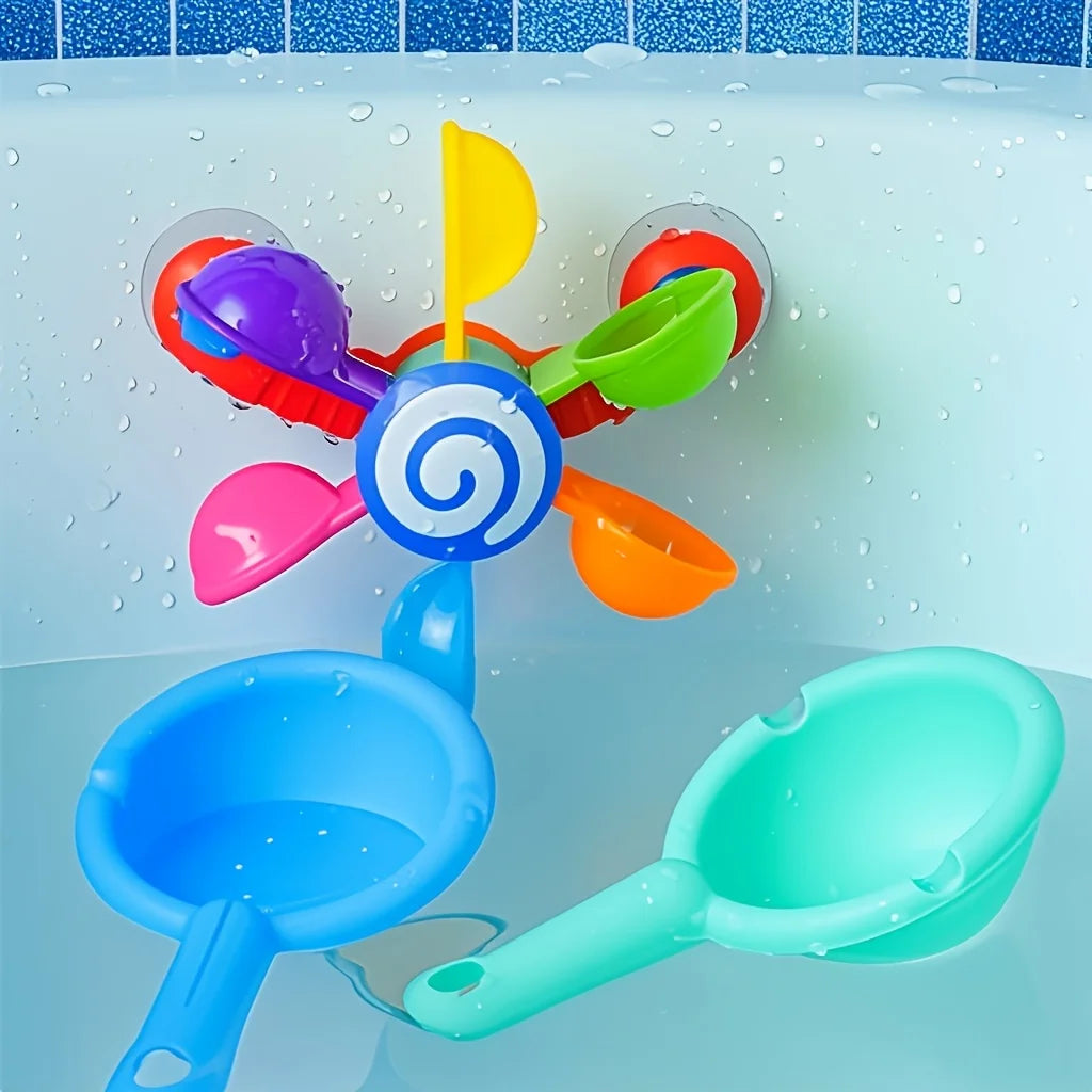 1pc Spinning Bath Toy Windmill, Fun Bathtime Sensory Play for Baby Boys & Girls, Ideal Birthday Christmas Gift - ZOOMNSTORE