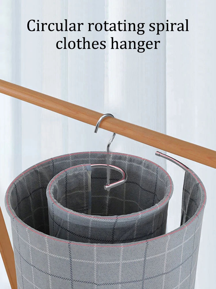 Spiral Clothes Hanger - Durable Stainless Steel Rotating Drying Rack for Quilts & Bed Sheets - ZOOMNSTORE