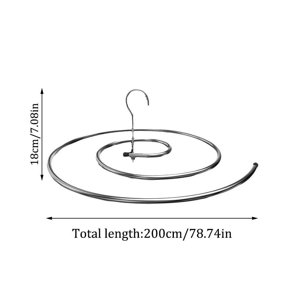 Spiral Clothes Hanger - Durable Stainless Steel Rotating Drying Rack for Quilts & Bed Sheets - ZOOMNSTORE