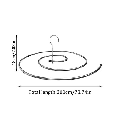 Spiral Clothes Hanger - Durable Stainless Steel Rotating Drying Rack for Quilts & Bed Sheets - ZOOMNSTORE