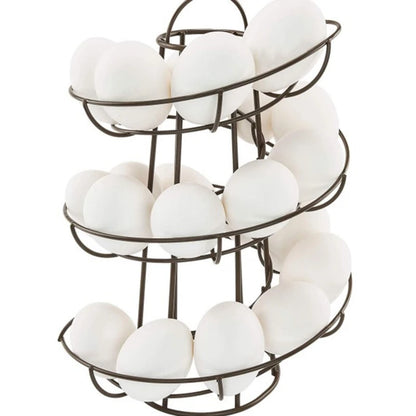 Egg Skelter Spiral Rack - Deluxe Egg Storage Dispenser - ZOOMNSTORE