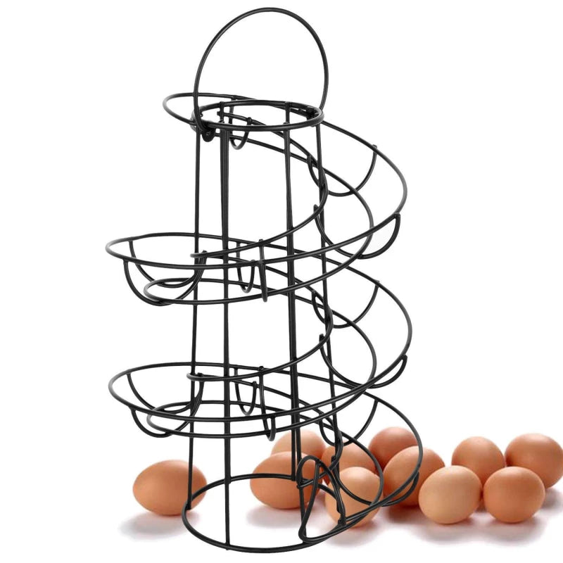Egg Skelter Spiral Rack - Deluxe Egg Storage Dispenser - ZOOMNSTORE