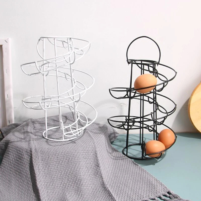 Egg Skelter Spiral Rack - Deluxe Egg Storage Dispenser - ZOOMNSTORE