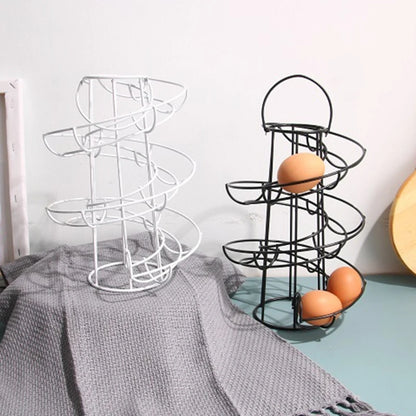 Egg Skelter Spiral Rack - Deluxe Egg Storage Dispenser - ZOOMNSTORE
