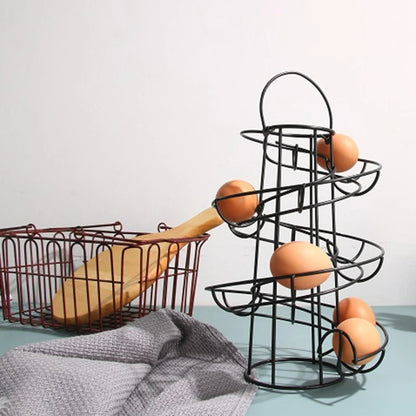 Egg Skelter Spiral Rack - Deluxe Egg Storage Dispenser - ZOOMNSTORE