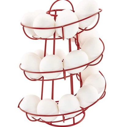 Egg Skelter Spiral Rack - Deluxe Egg Storage Dispenser - ZOOMNSTORE