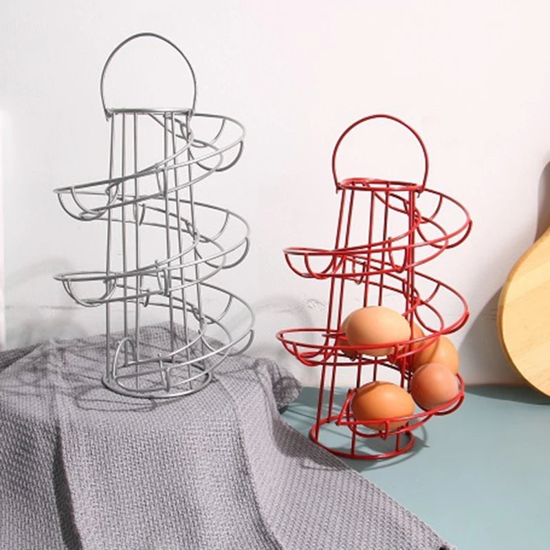 Egg Skelter Spiral Rack - Deluxe Egg Storage Dispenser - ZOOMNSTORE