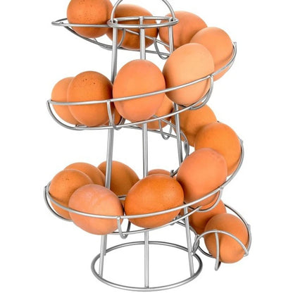 Egg Skelter Spiral Rack - Deluxe Egg Storage Dispenser - ZOOMNSTORE