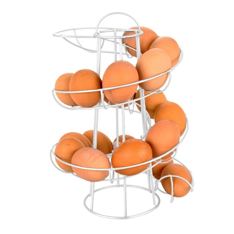 Egg Skelter Spiral Rack - Deluxe Egg Storage Dispenser - ZOOMNSTORE
