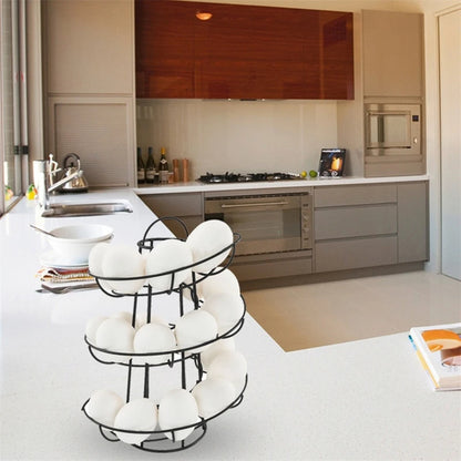 Egg Skelter Spiral Rack - Deluxe Egg Storage Dispenser - ZOOMNSTORE