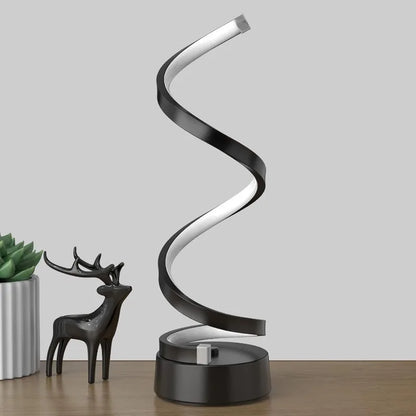 Spiral LED Table Lamp – Modern Minimalist Dimmable Lamp with Adjustable Arm & Soft Light - ZOOMNSTORE