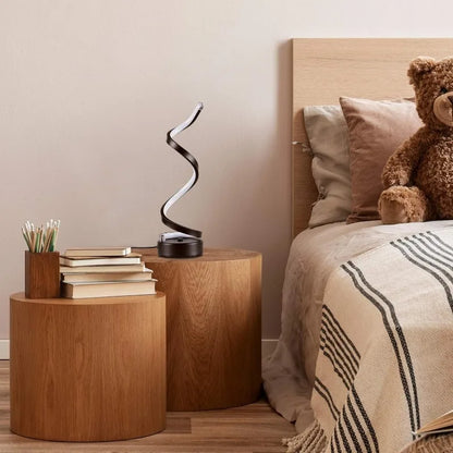 Spiral LED Table Lamp – Modern Minimalist Dimmable Lamp with Adjustable Arm & Soft Light - ZOOMNSTORE
