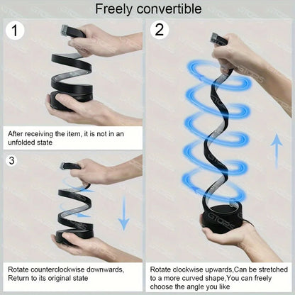 Spiral LED Table Lamp – Modern Minimalist Dimmable Lamp with Adjustable Arm & Soft Light - ZOOMNSTORE