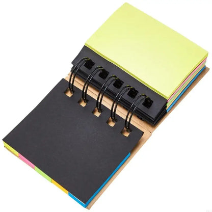 Spiral Notebook with Sticky Notes - Hard Cover Memo Pad for School  Office - ZOOMNSTORE