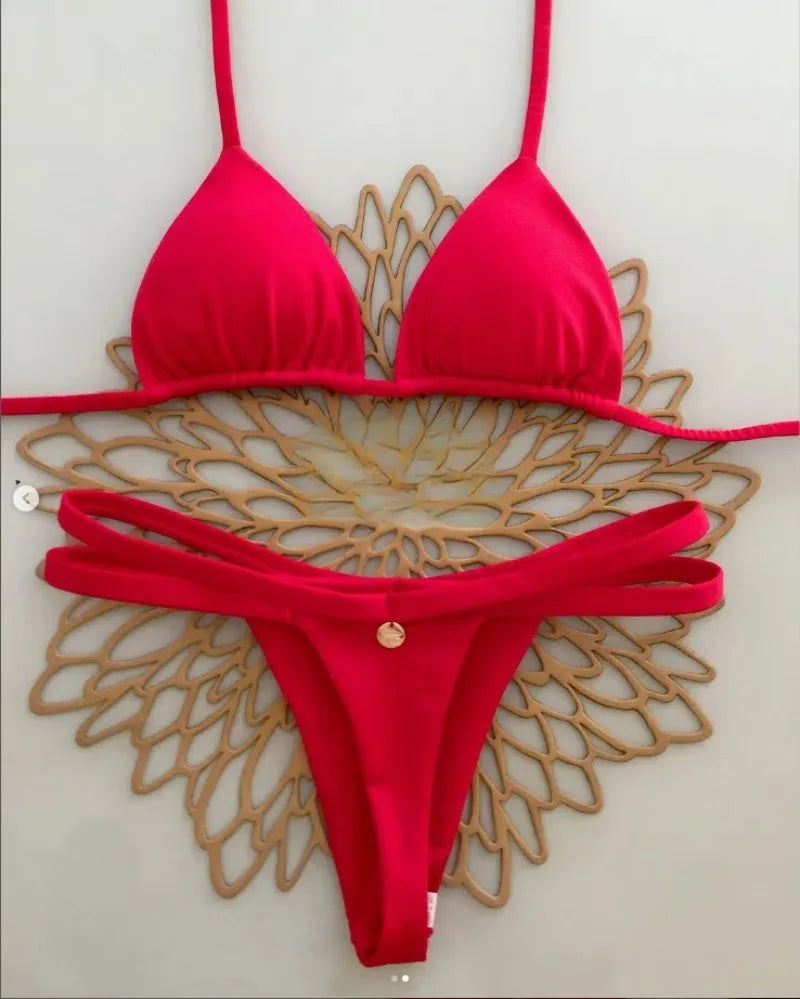 Womens Sexy Brazil Bikini - Split Briefs Swimsuit for Beach Vacation - ZOOMNSTORE