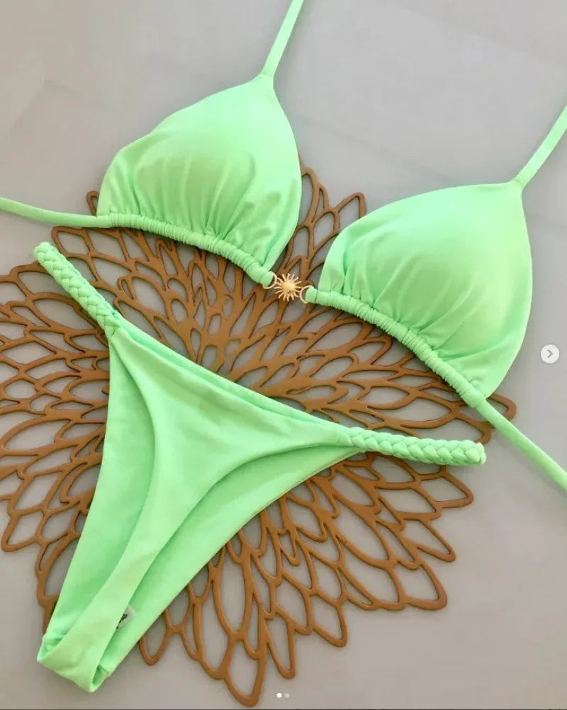 Womens Sexy Brazil Bikini - Split Briefs Swimsuit for Beach Vacation - ZOOMNSTORE