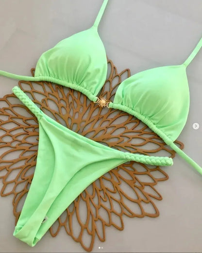 Womens Sexy Brazil Bikini - Split Briefs Swimsuit for Beach Vacation - ZOOMNSTORE