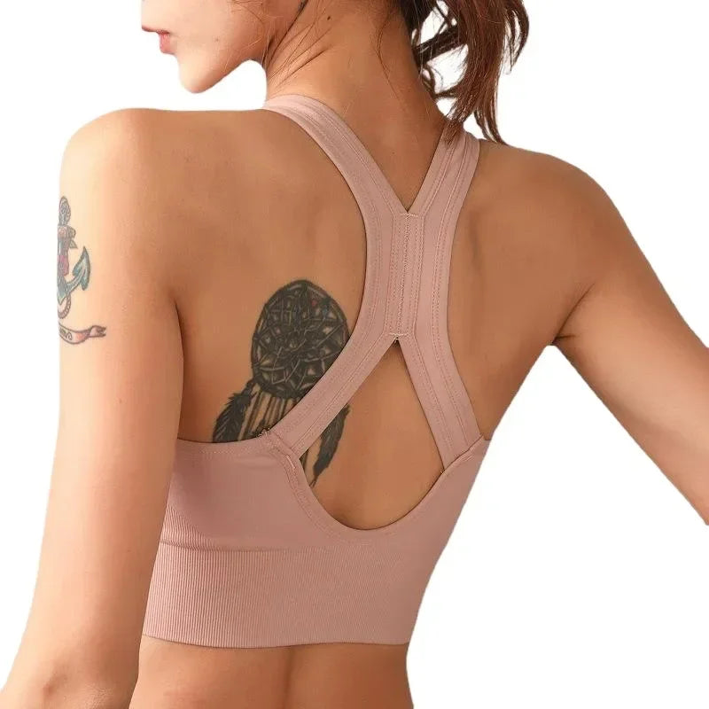 Sports Bra Front Zipper - Breathable Push-Up Running Shockproof Fitness Bra - ZOOMNSTORE