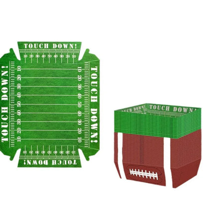 Sports Themed Party Snack Trays - Disposable Paper Food Boats for Soccer Rugby Football Baseball and Basketball Celebrations - ZOOMNSTORE