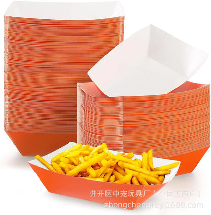 Sports Themed Party Snack Trays - Disposable Paper Food Boats for Soccer Rugby Football Baseball and Basketball Celebrations - ZOOMNSTORE