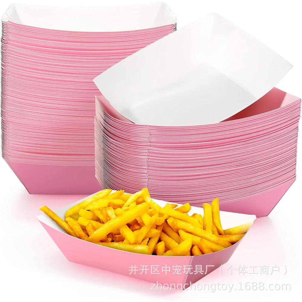 Sports Themed Party Snack Trays - Disposable Paper Food Boats for Soccer Rugby Football Baseball and Basketball Celebrations - ZOOMNSTORE