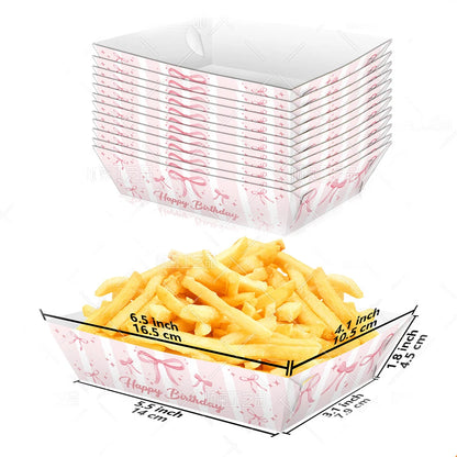 Sports Themed Party Snack Trays - Disposable Paper Food Boats for Soccer Rugby Football Baseball and Basketball Celebrations - ZOOMNSTORE