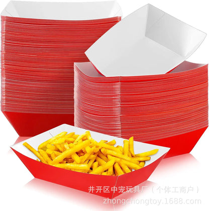 Sports Themed Party Snack Trays - Disposable Paper Food Boats for Soccer Rugby Football Baseball and Basketball Celebrations - ZOOMNSTORE