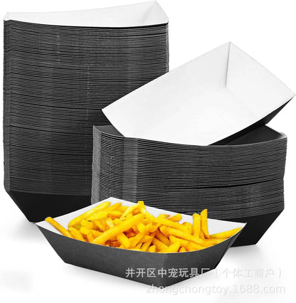 Sports Themed Party Snack Trays - Disposable Paper Food Boats for Soccer Rugby Football Baseball and Basketball Celebrations - ZOOMNSTORE