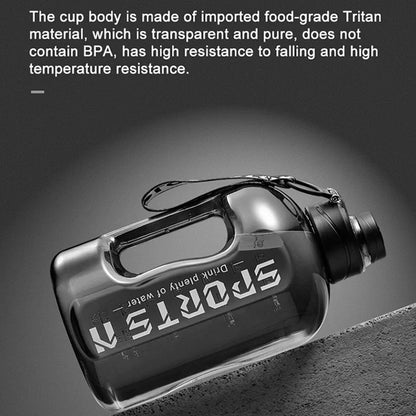 Sports Water Bottle - Large Capacity Portable Gym Cycling Cup with Rope - ZOOMNSTORE