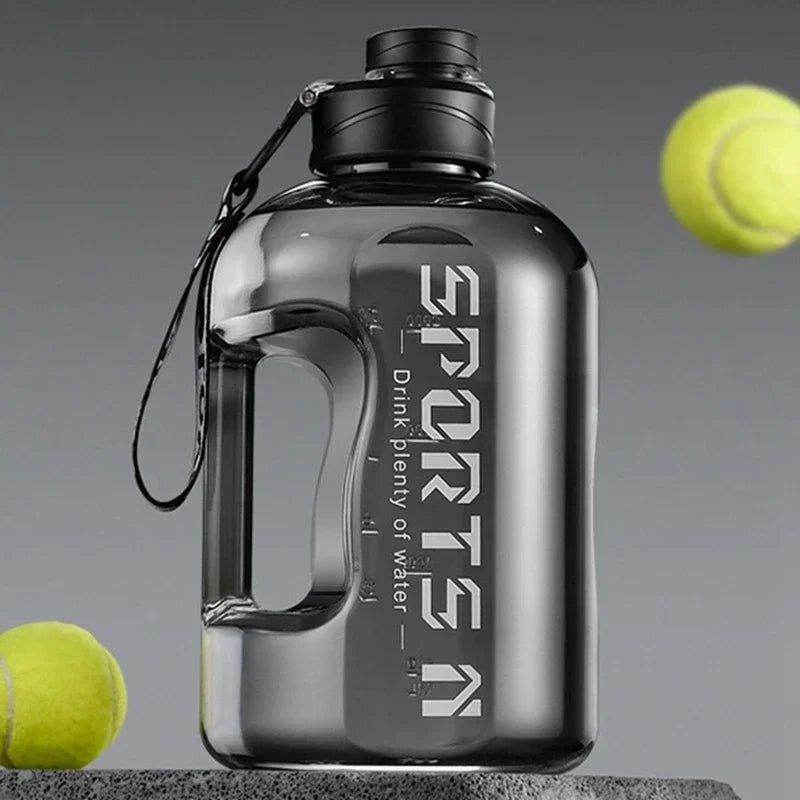Sports Water Bottle - Large Capacity Portable Gym Cycling Cup with Rope - ZOOMNSTORE