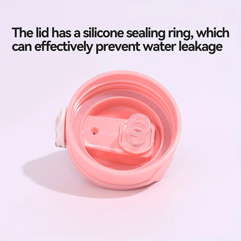 Sports Water Bottle - Leak Proof 900ml with Time Tracking Straw & Locking Flip Cover - ZOOMNSTORE