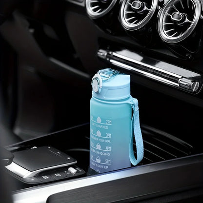 Sports Water Bottle - Leak Proof 900ml with Time Tracking Straw & Locking Flip Cover - ZOOMNSTORE