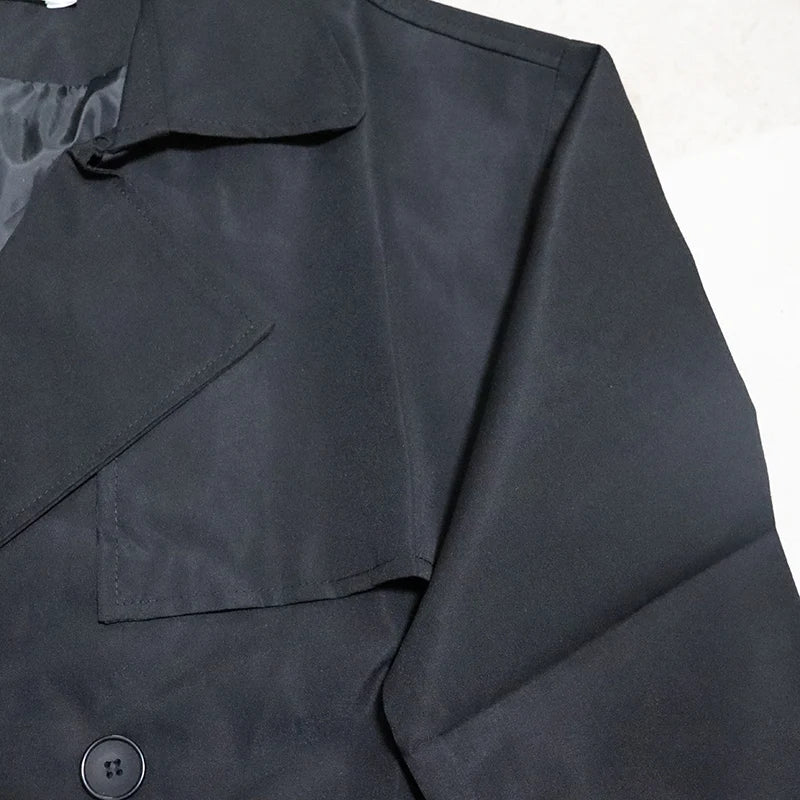 Spring Trench Coat Men | Double Breasted Business Casual Loose Overcoat - ZOOMNSTORE