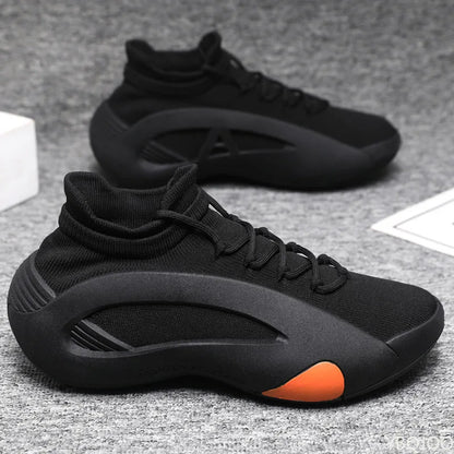 Spring and Autumn New Elastic Socks Men's Shoes Mid Top Breathable Thick Bottom Casual Large Size Men's Designer Shoes - ZOOMNSTORE