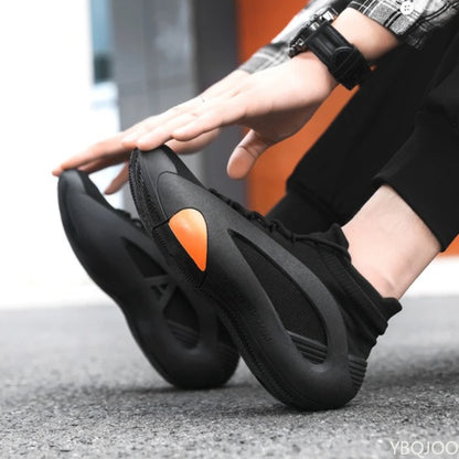 Spring and Autumn New Elastic Socks Men's Shoes Mid Top Breathable Thick Bottom Casual Large Size Men's Designer Shoes - ZOOMNSTORE
