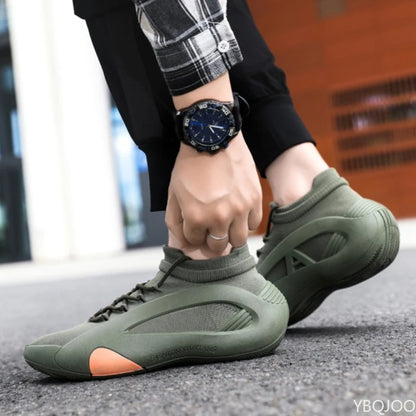Spring and Autumn New Elastic Socks Men's Shoes Mid Top Breathable Thick Bottom Casual Large Size Men's Designer Shoes - ZOOMNSTORE