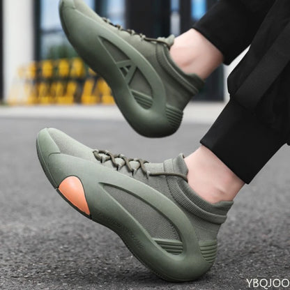 Spring and Autumn New Elastic Socks Men's Shoes Mid Top Breathable Thick Bottom Casual Large Size Men's Designer Shoes - ZOOMNSTORE