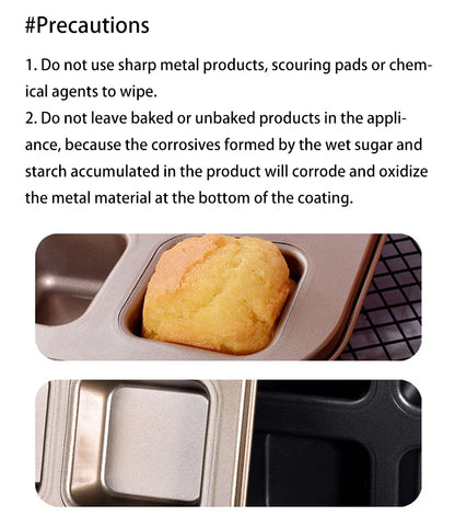 Square Cake Mold - 12 Grid Baking Pan Non-Stick Mini Bread Pan Oven Safe Tray - ZOOMNSTORE