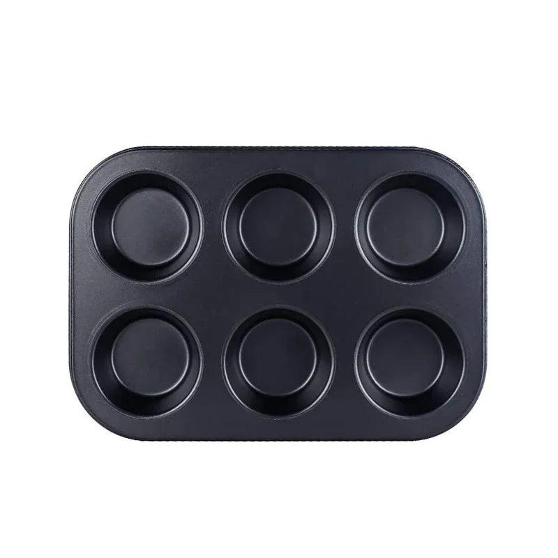 Square Cupcake Pan - 12 Cup Muffin Baking Tray Non Stick Carbon Steel Bakeware - ZOOMNSTORE