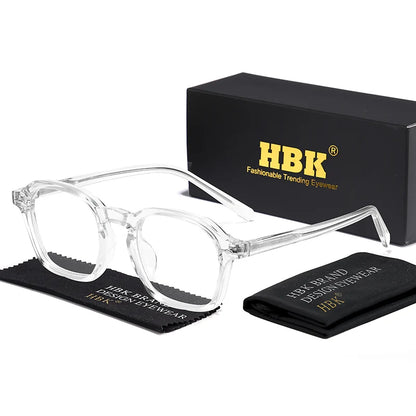 Square Eyeglass Frame - Retro Unisex Optical Glasses With Blue Light Blocking Lenses - ZOOMNSTORE