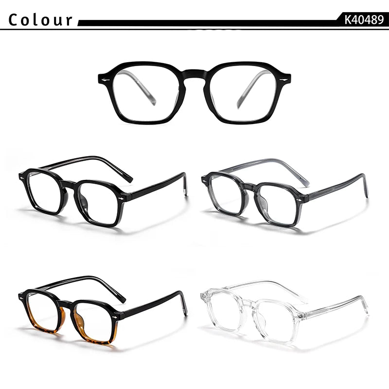 Square Eyeglass Frame - Retro Unisex Optical Glasses With Blue Light Blocking Lenses - ZOOMNSTORE