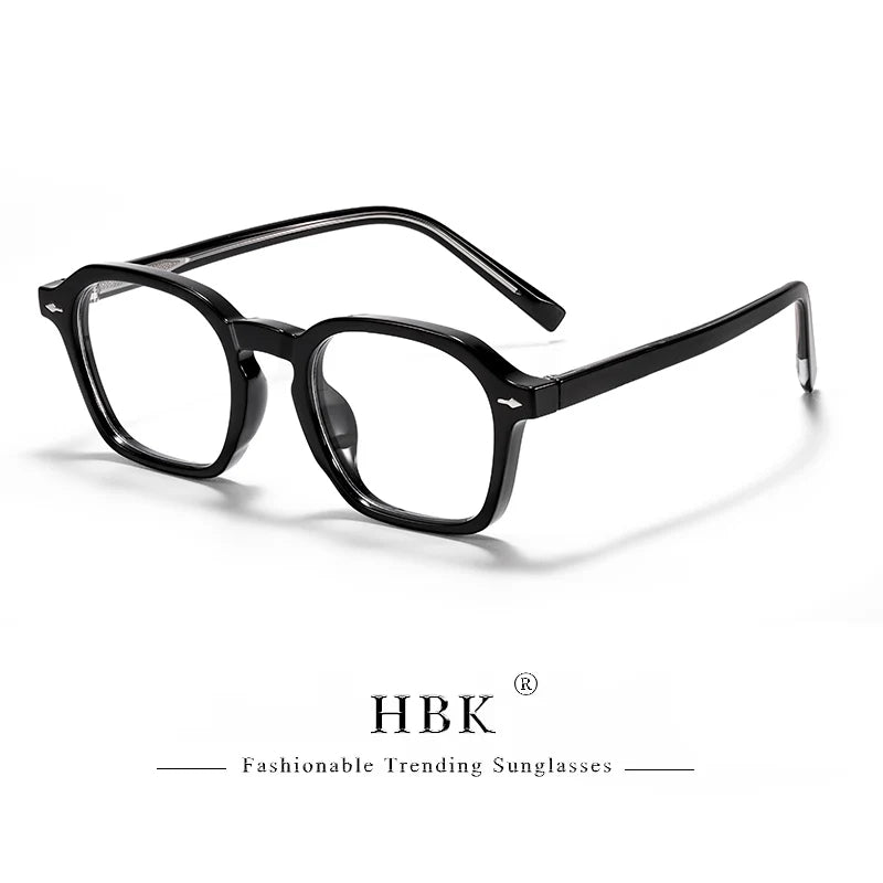 Square Eyeglass Frame - Retro Unisex Optical Glasses With Blue Light Blocking Lenses - ZOOMNSTORE