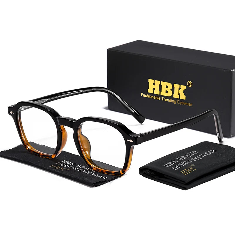 Square Eyeglass Frame - Retro Unisex Optical Glasses With Blue Light Blocking Lenses - ZOOMNSTORE